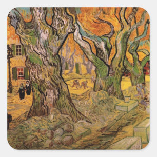 The Road Menders by Vincent van Gogh Square Sticker
