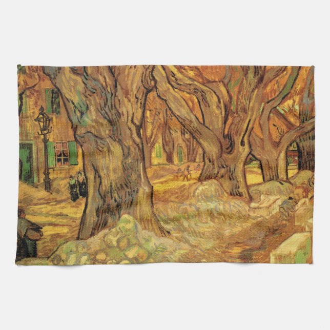 The Road Menders by Vincent van Gogh Tea Towel (Horizontal)