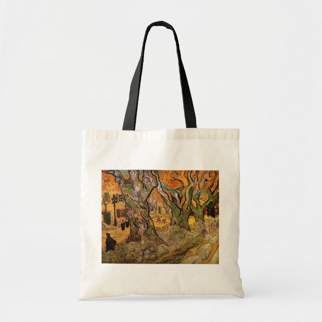 The Road Menders by Vincent van Gogh Tote Bag (Front)