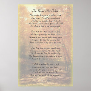 The Road Not Taken - Robert Frost Poster