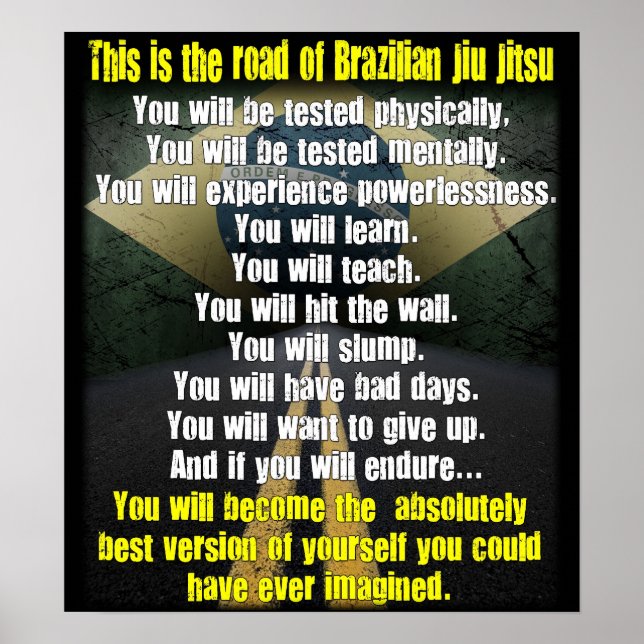 "The Road of Brazilian Jiu Jitsu" Poster (Front)