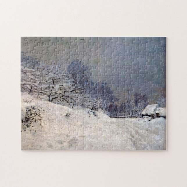 The Road Saint Simeon Farm Winter, Monet  Puzzle (Horizontal)