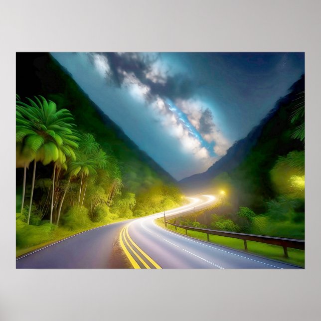 the road through the dark night poster (Front)