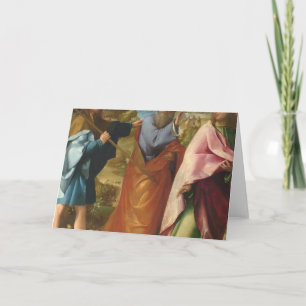 The Road To Emmaus With Jesus Card