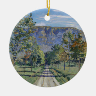 The Road to Evordes (by Ferdinand Hodler) Ceramic Tree Decoration
