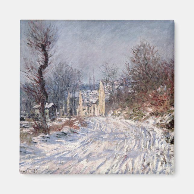 The Road to Giverny, Winter, 1885 Magnet (Front)
