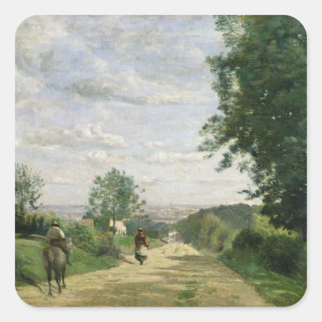 The Road to Sevres, 1858-59 Square Sticker (Front)