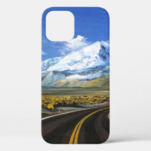 the road to the mountains oil paintingasphalt,autu iPhone 12 case
