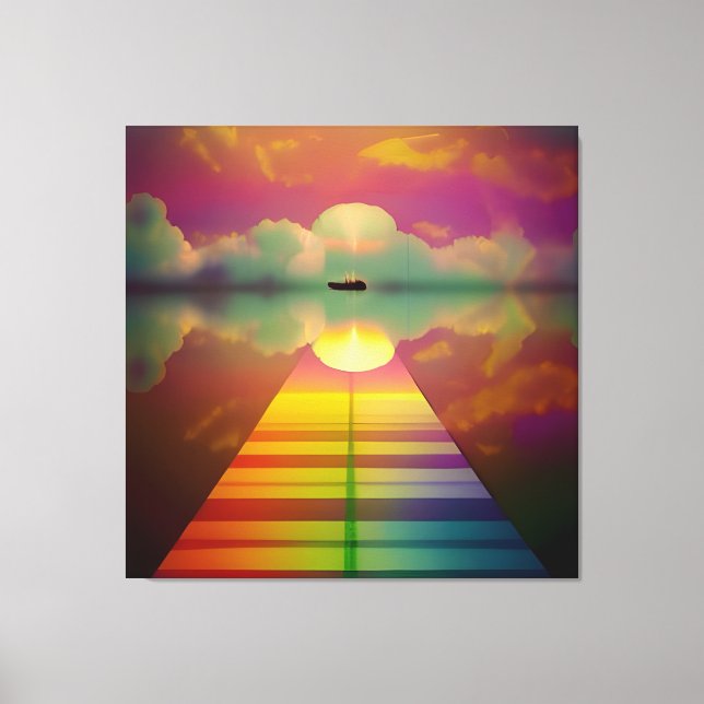 The road to the unknown destination canvas print (Front)