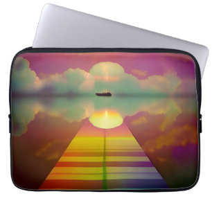 The road to the unknown destination laptop sleeve