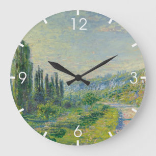 The Road to Vétheuil (by Claude Monet) Large Clock