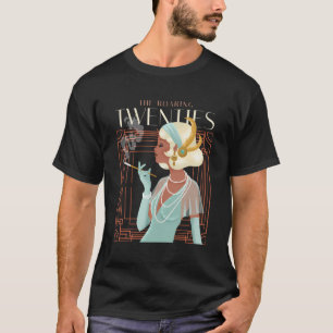 The Roaring Twenties 1920S Smoking Flapper Deco T-Shirt