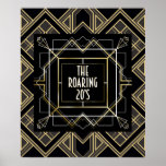 The Roaring Twenties Poster<br><div class="desc">A Black And Gold Roaring Twenties Poster For The New Decade.</div>