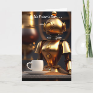 The Robot Barista Father's Day Holiday Card
