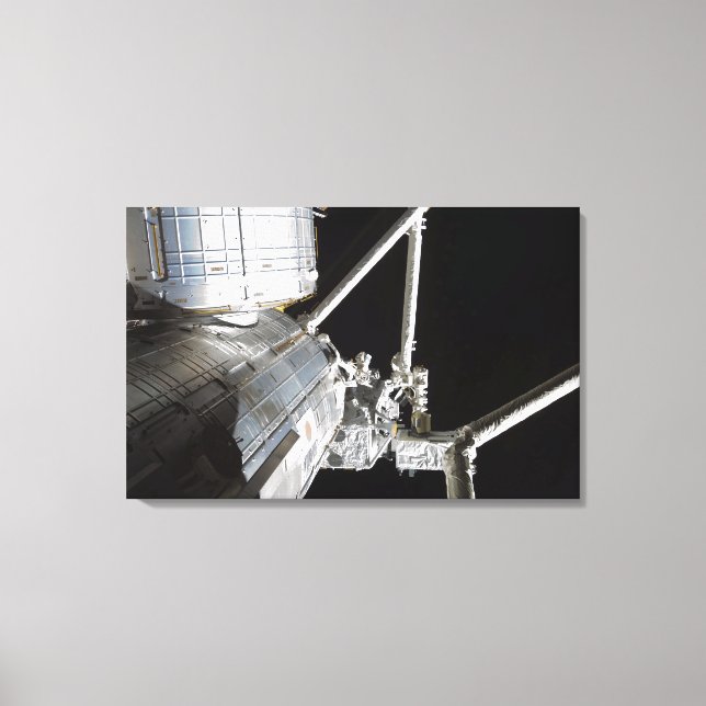 The robotic arm of the Japanese Experiment Modu 2 Canvas Print (Front)