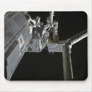 The robotic arm of the Japanese Experiment Modu Mouse Mat