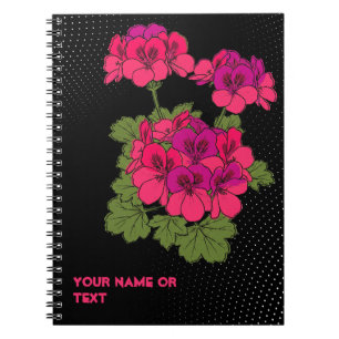 The 'Robyn Hannah' Stellar Pelargonium Pop Art Notebook