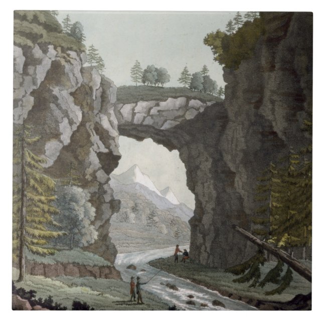 The Rock Bridge, Virginia, from 'Le Costume Ancien Tile (Front)
