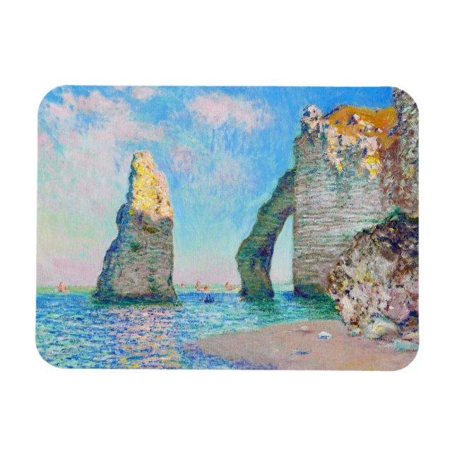 The Rock Needle and the Porte d'Aval Claude Monet Magnet (Horizontal)