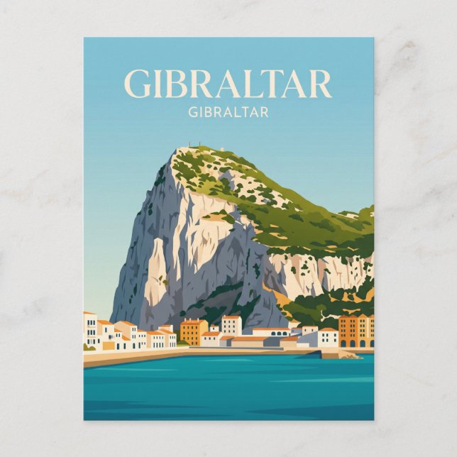 The Rock of Gibraltar Gibraltar Postcard (Front)