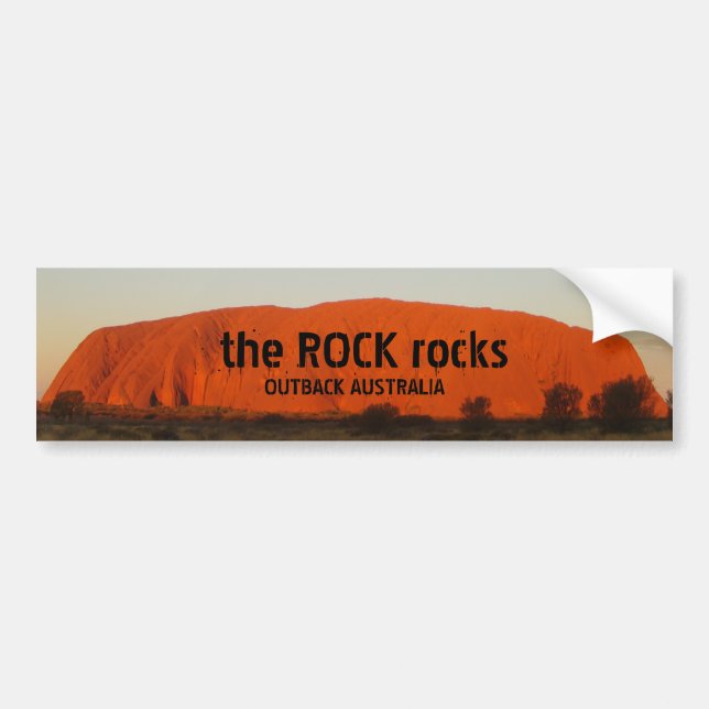 the ROCK rocks, OUTBACK AUSTRALIA Bumper Sticker (Front)