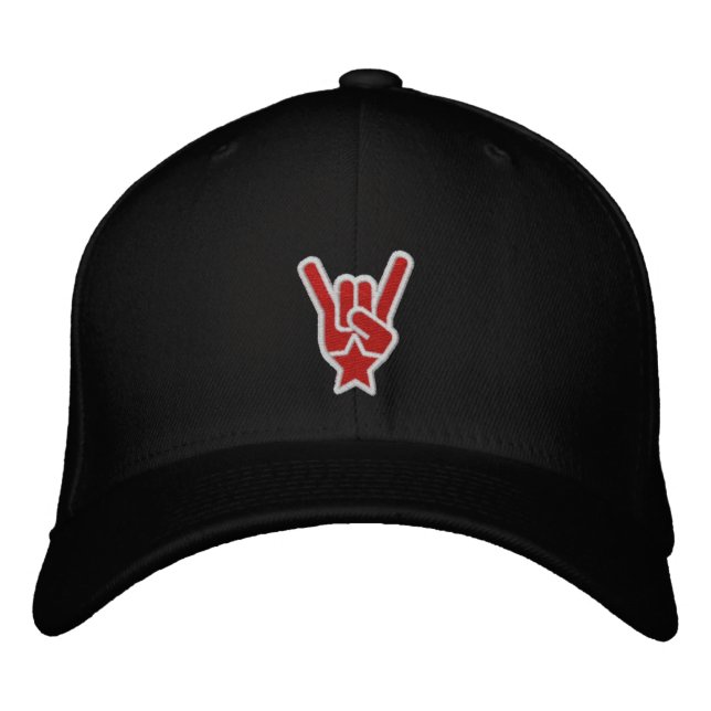 The Rock Sign Embroidered Hat (Front)