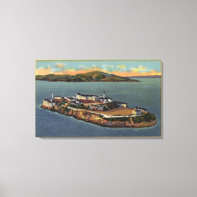 "The Rock," View of Alcatraz Island Canvas Print (Front)