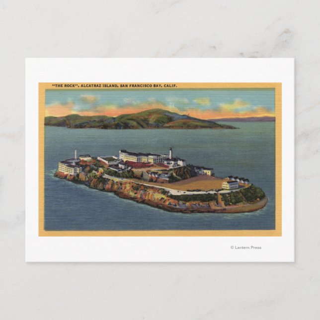 "The Rock," View of Alcatraz Island Postcard (Front)