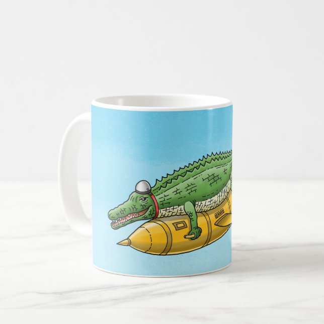The Rocket Croc Coffee Mug (Front Left)