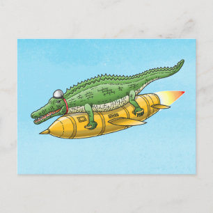 The Rocket Crocodile Postcard