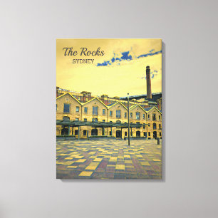 The Rocks Sydney vintage heritage travel Canvas Print