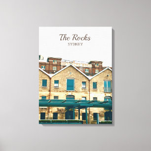 The Rocks Sydney vintage heritage travel Canvas Print