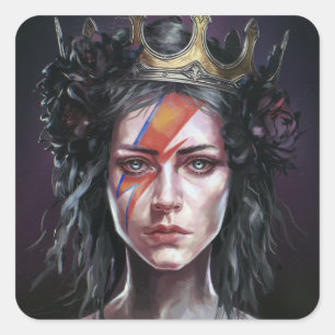 The rockstar Princess Square Sticker