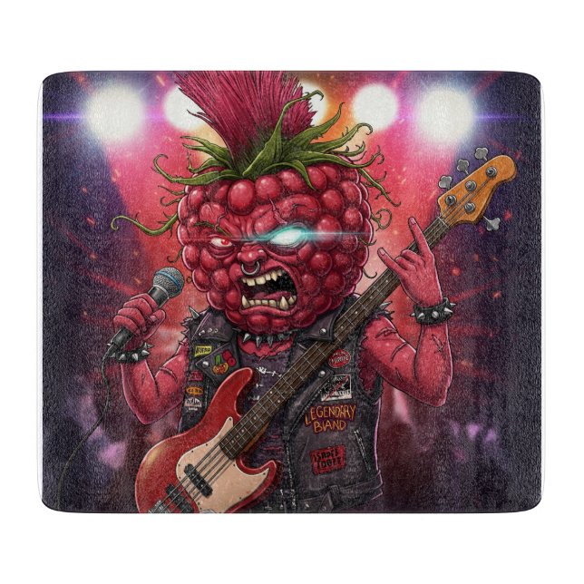 The Rockstar Raspberry Cutting Board (Front)