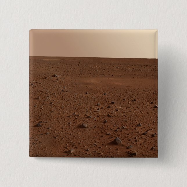 The rocky surface of Mars 15 Cm Square Badge (Front)