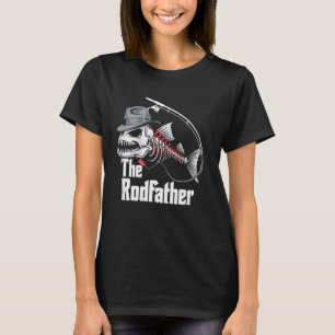The Rodfather Fishing Dad Fish Skeleton Fisher Dad T-Shirt