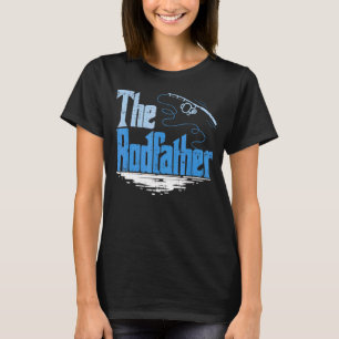 The Rodfather  Fishing Parody Father's Day T-Shirt