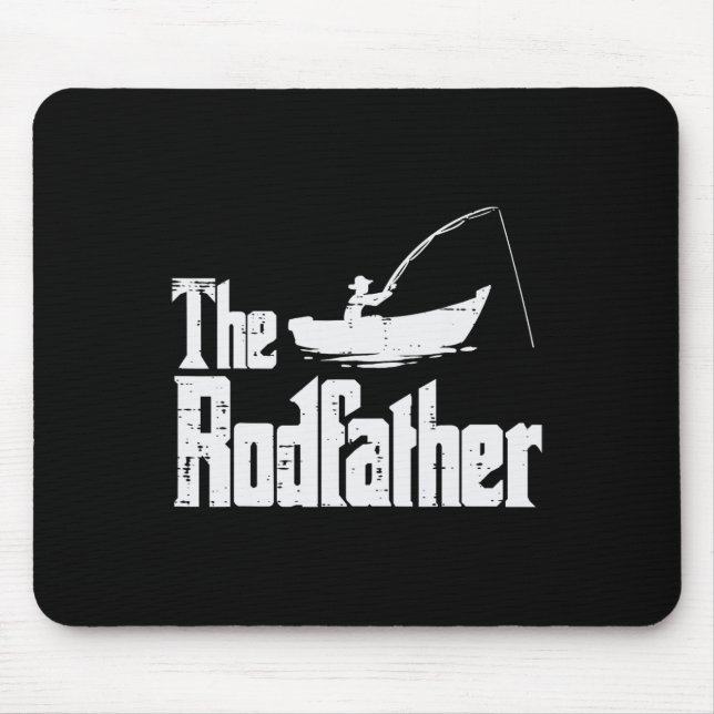 The Rodfather Fun Fishing Fathers Day Movie Pun Da Mouse Mat (Front)