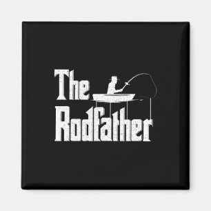 The Rodfather Funny Fishing Dad Gift Magnet
