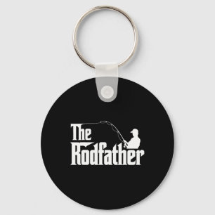 The Rodfather Funny Fishing Dad Humour  Key Ring