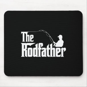 The Rodfather Funny Fishing Dad Humour Mouse Mat