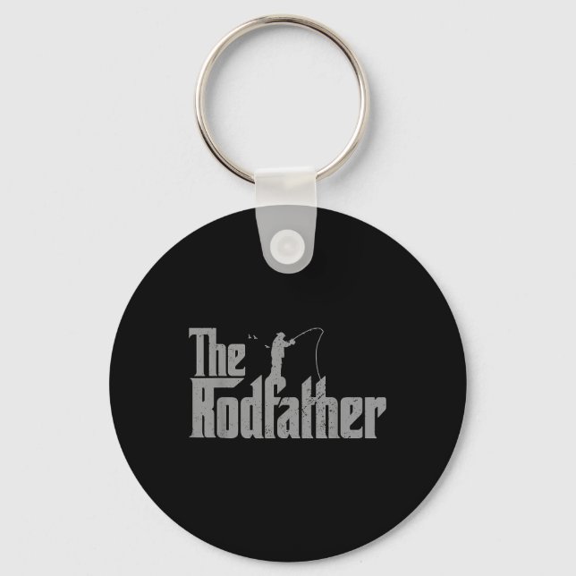 The Rodfather Funny Fishing Lover Rod Fish Dad Fis Key Ring (Front)