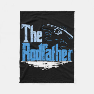 The Rodfather Funny Fishing Parody Fleece Blanket