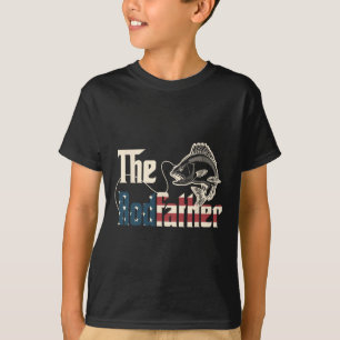 The Rodfather Retro Groovy Fishing Lover Fathers D T-Shirt