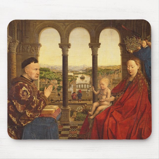 The Rolin Madonna , c.1435 Mouse Mat (Front)