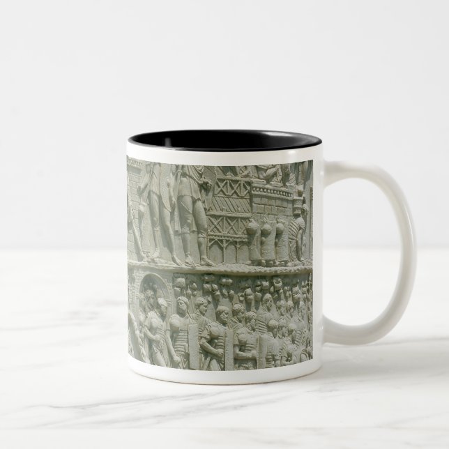 The Roman army crossing the Danube Two-Tone Coffee Mug (Right)