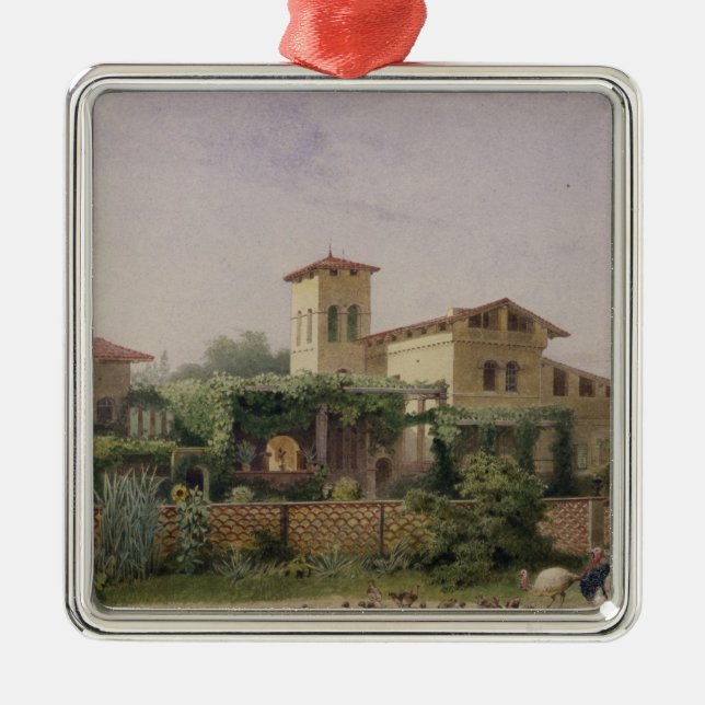 The Roman Baths, 1848 Metal Tree Decoration (Front)