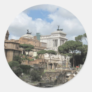 The Roman Forum - Latin: Forum Romanum Classic Round Sticker