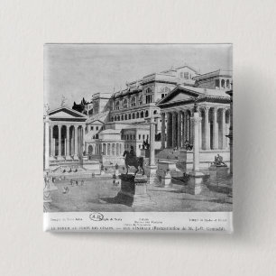 The Roman Forum of Antiquity 15 Cm Square Badge