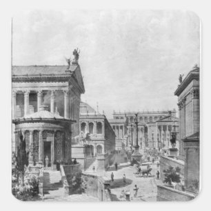 The Roman Forum of Antiquity, 1914 Square Sticker